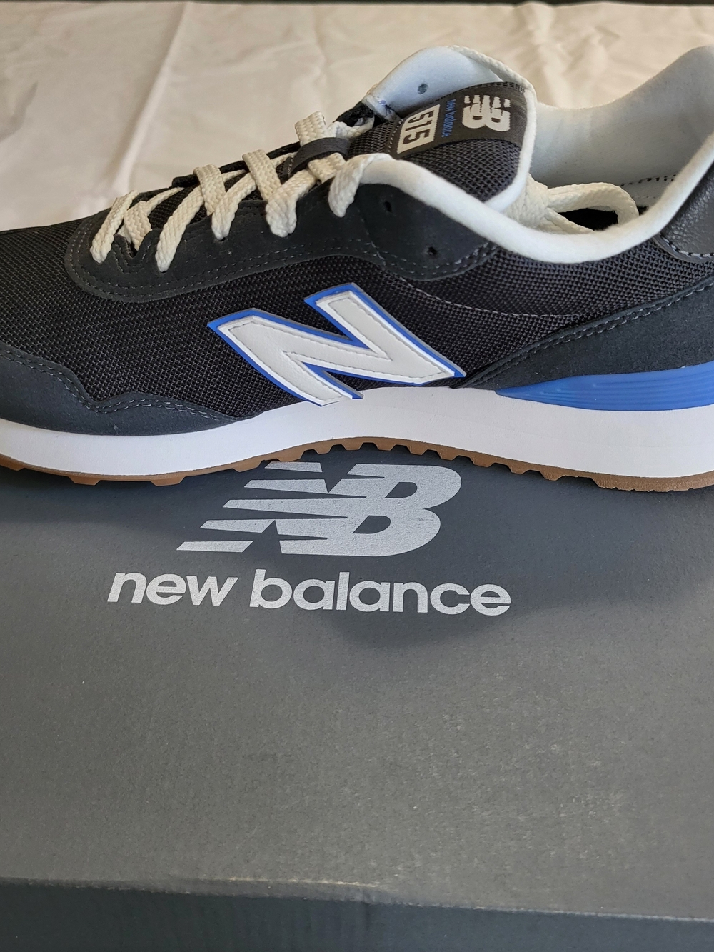 *NEW*New Balance 515 Lifestyle Sneaker Grey Blue Suede Shoe Men's 9 Women's 10.5 - Picture 2 of 7